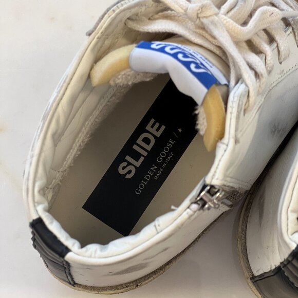 Golden Goose White Slide High-top Sneakers White/Yellow/Black - Picture 4 of 11